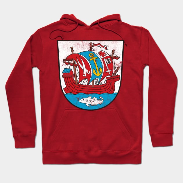 Bremerhaven - Vintage Style Coat of Arms Design Hoodie by DankFutura